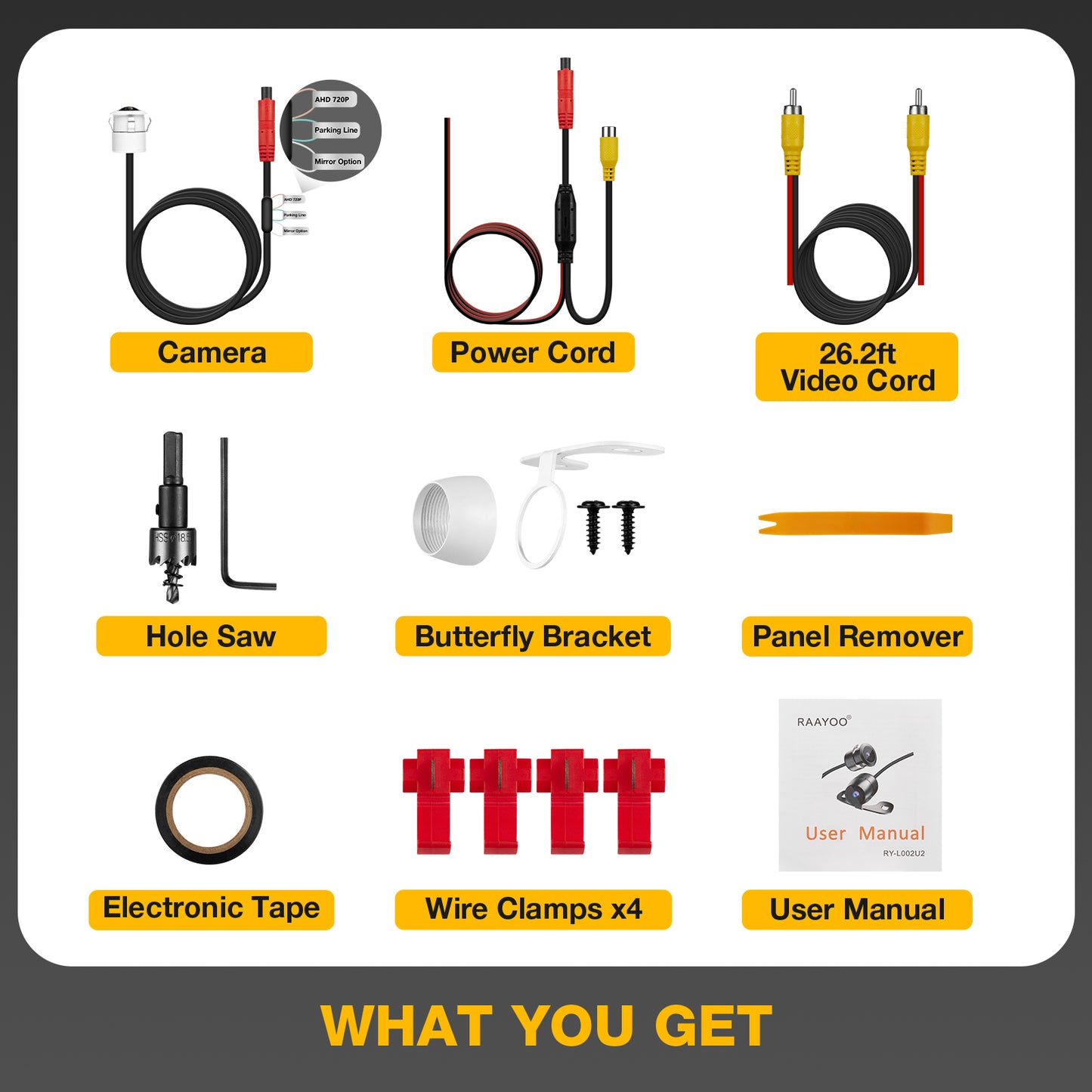 L002-U2-WT AHD 1080p Backup Camera