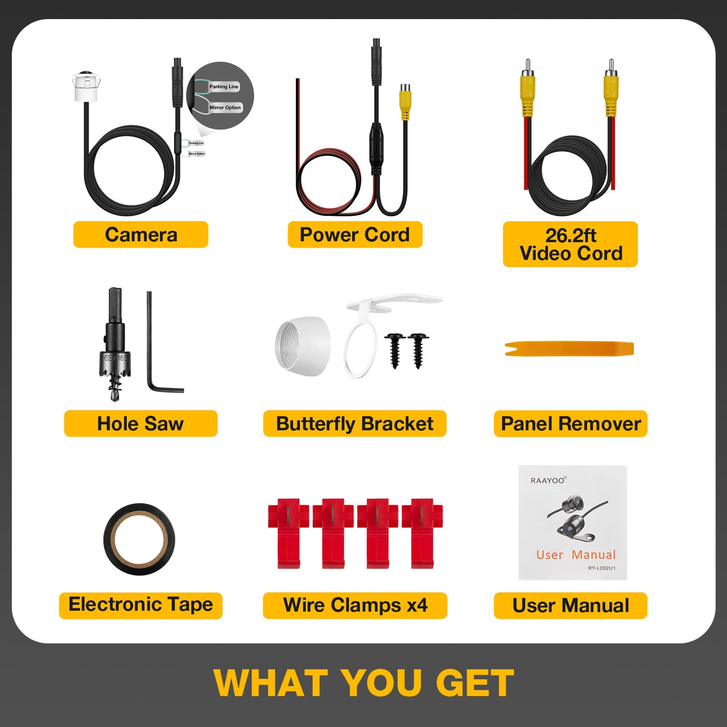 L002-WT CVBS Backup Camera